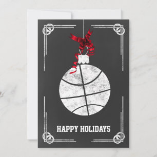 Tafel Basketballspieler Weihnachtskarten Feiertagskarte