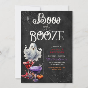 Tafel Boos & Booze Halloween Cocktailparty Einladung