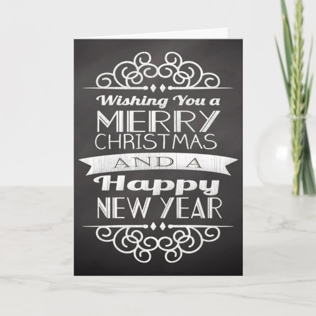 Tafel, die Ihnen frohe Weihnachten wünscht (Vorderseite)