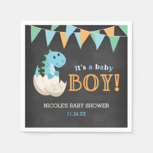 Tafel-Dinosaurier-Jungen-Babyparty Serviette