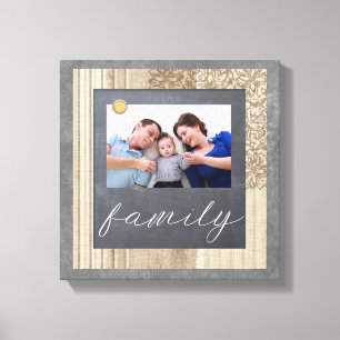 Tafel-Familien-Foto-Leinwand Leinwanddruck