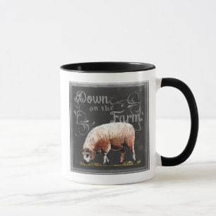 Tafel Farm Schafe auf dem Bauernhof Tasse