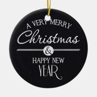 Tafel-frohe Weihnachten und guten Rutsch ins Neue Keramikornament