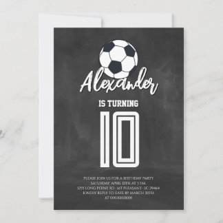 Tafel-Fußball-Geburtstagsfeier Einladung