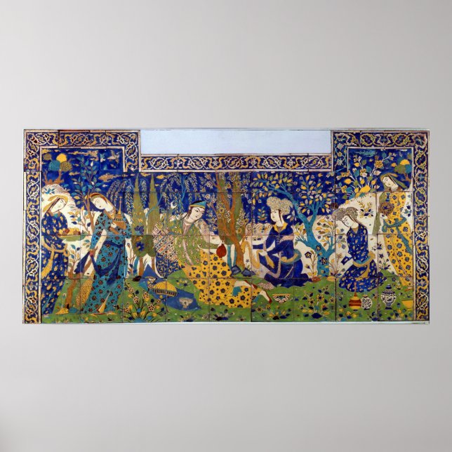 Tafel glasierter Steingut Fliesen, Isfahan Poster (Vorne)