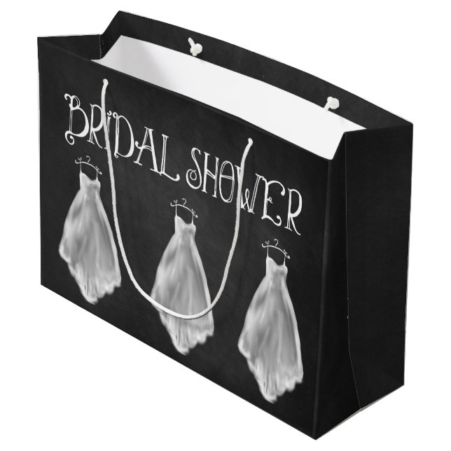 Tafel-Hochzeits-KleiderBrautparty-Geschenk-Tasche Große Geschenktüte (Rückseite Schrägansicht)