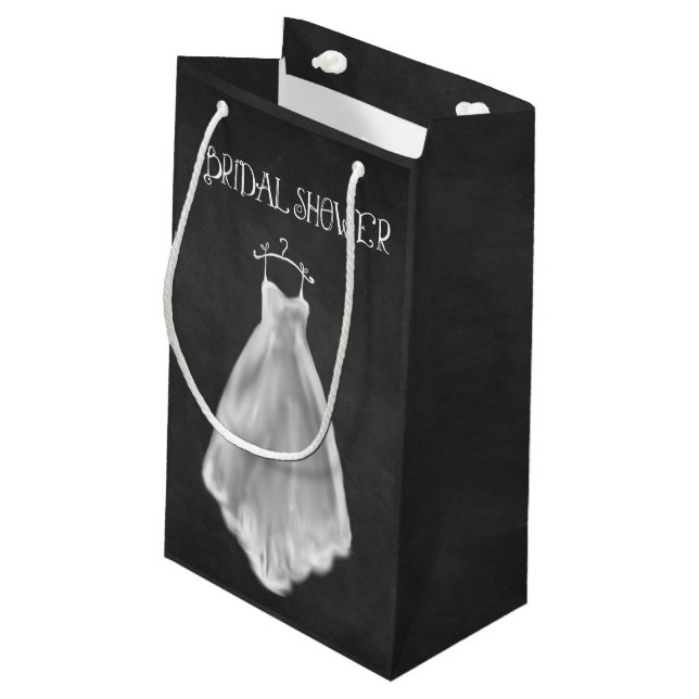 Tafel-Hochzeits-KleiderBrautparty-Geschenk-Tasche Kleine Geschenktüte (Rückseite Schrägansicht)