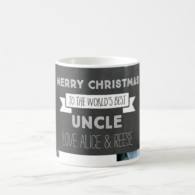 Tafel-kundenspezifisches Foto-bester Onkel Kaffeetasse (Mittel)
