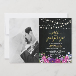 Tafel & Lichter Foto 50. Hochzeitstag Einladung