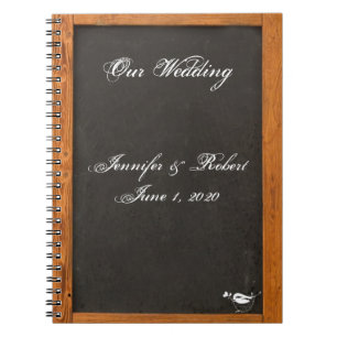 Tafel-Liebe-Vogel-Hochzeits-Notizbuch Notizblock