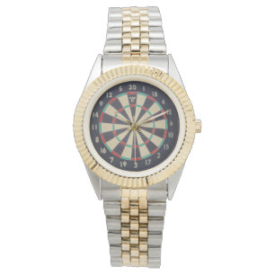 Tafel mit Dart in Bullseye, Armbanduhr