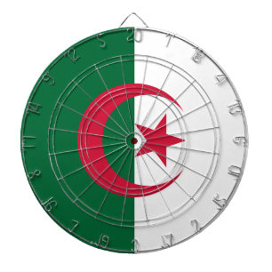Tafel mit der Flagge Algeriens Dartscheibe