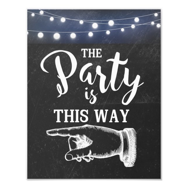 Tafel mit Lichtwellenleiter "This way sign" Fotodruck (Vorne)