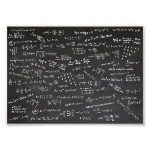 Tafel mit mathematischen Formeln Fotodruck