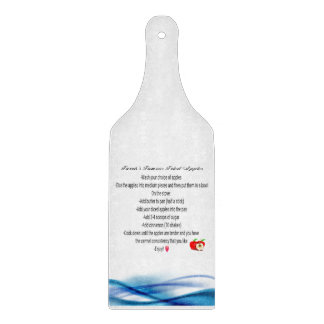 Tafel mit Rezeptorglas Schneidebrett