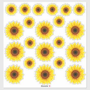 Tafel mit Sonnenblumenklebern Aufkleber