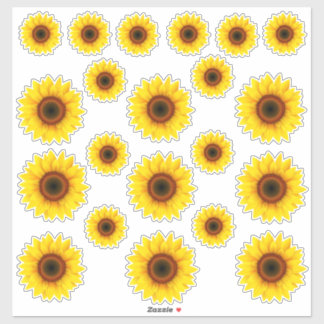 Tafel mit Sonnenblumenklebern Aufkleber