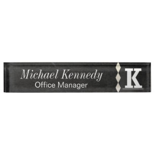 Tafel-Namensschild des Monogramm-Buchstabe-K Namensplakette