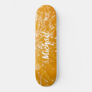 Tafel, orangegelb, Unisex, Mädchen, Personalisiert Skateboard