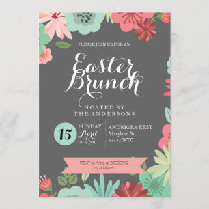 Tafel-Ostern-Brunch Egghunt Einladung