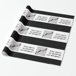 Tafel - Rentiere - Schwarz/Weiß Geschenkpapier