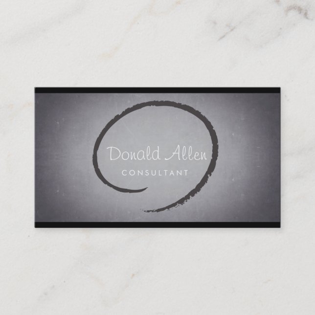 Tafel-Retro Schiefer-berufliche Kurven Visitenkarte (Vorderseite)
