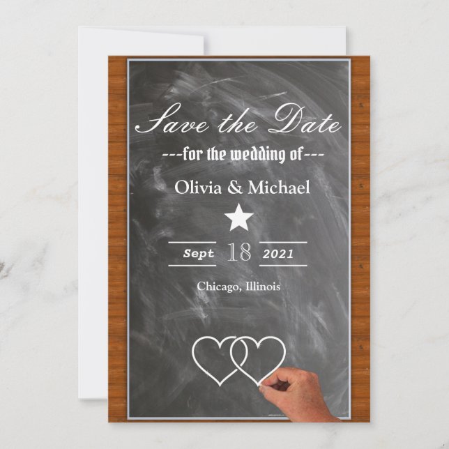 Tafel Save The Date (Vorderseite)