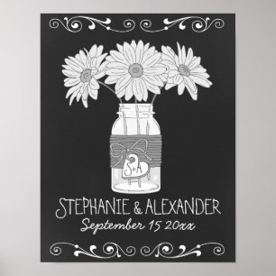 Tafel Schiefer Mason Glas personalisiertes Poster