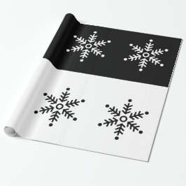 Tafel - Schneeflocke - Schwarz/Weiß Geschenkpapier