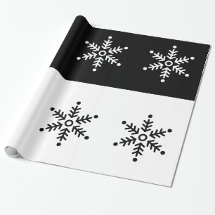 Tafel - Schneeflocke - Schwarz/Weiß Geschenkpapier