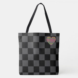 Tafel - Schwarz Grau - Emo - Tasche