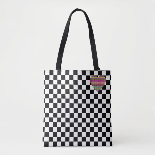 Tafel - Schwarz-weiß - Emo - Tasche (Vorderseite)