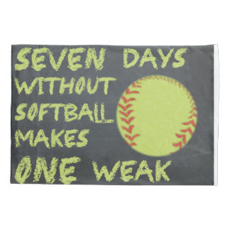 Tafel sieben Tage ohne Softball Kissenbezug