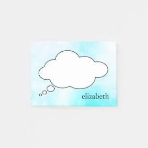 Tafel Sprechblase Personalisierter Name Post-it Klebezettel