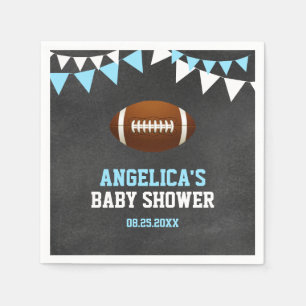 Tafel trägt FUSSBALL Thema-Babyparty zur Schau Serviette