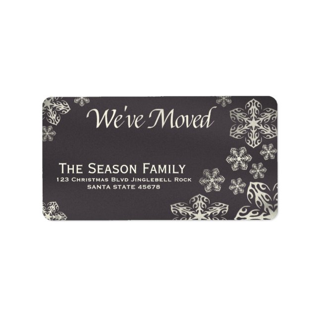 Tafel "We ve move" Weihnachtslabel Adressaufkleber (Vorne)