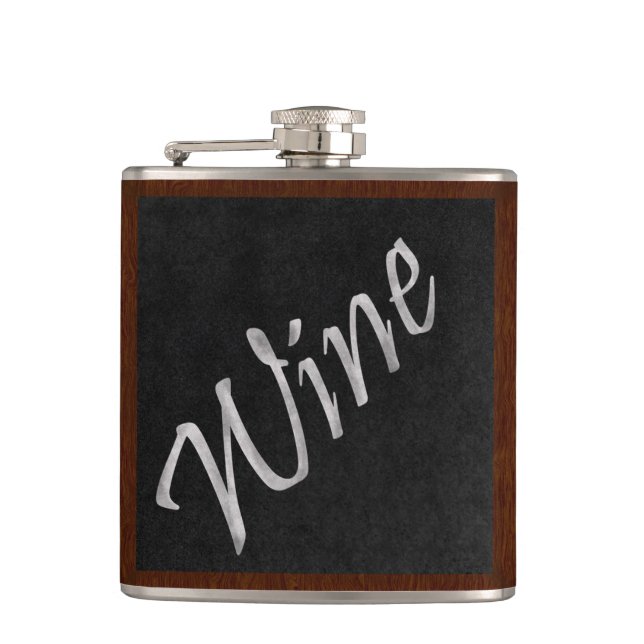 Tafel-Wein-Flasche Flachmann (Vorderseite)