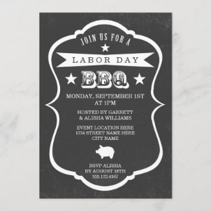 Tafel-Werktags-Grill-Einladung Einladung