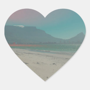 Tafelberg Kapstadt Herz-Aufkleber