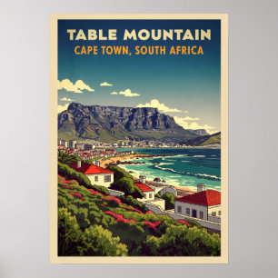 Tafelberg Kapstadt - Südafrika V03 Poster