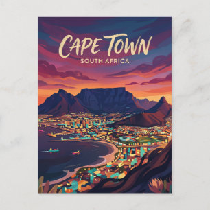 Tafelberg Skyline Südafrika Postkarte