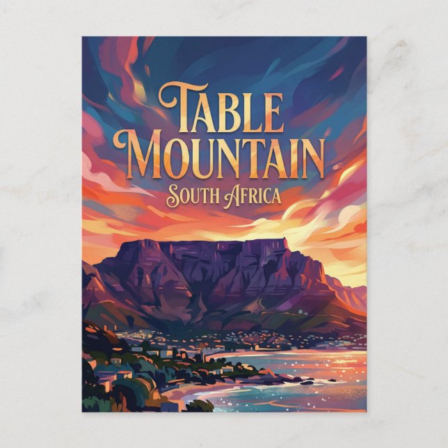 Tafelberg Südafrika Postkarte (Vorderseite)