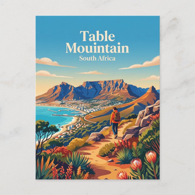 Tafelberg Südafrika Postkarte (Vorderseite)