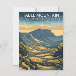 Tafelberg Südafrika Vintage Postkarte