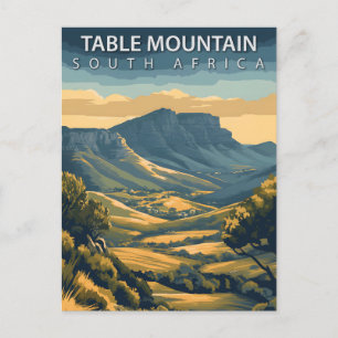 Tafelberg Südafrika Vintage Postkarte