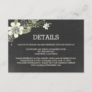 Tafelblumen Hochzeitskarten Begleitkarte