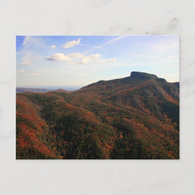 Tafelfelsen der Linville-Schlucht im Herbst, NC Postkarte (Vorderseite)