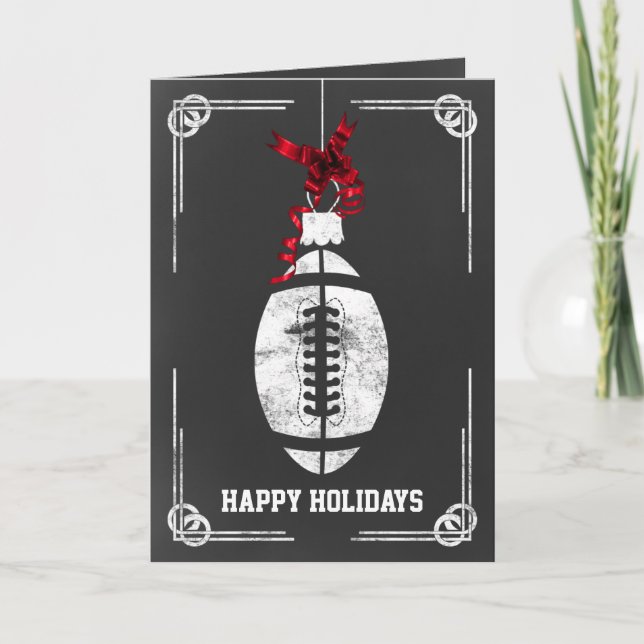 Tafelfußballspieler Weihnachtskarten Feiertagskarte (Vorderseite)