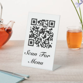 Tafelgehege Unterschreiben Sie Ihr QR-Codemenü und Sockelschild