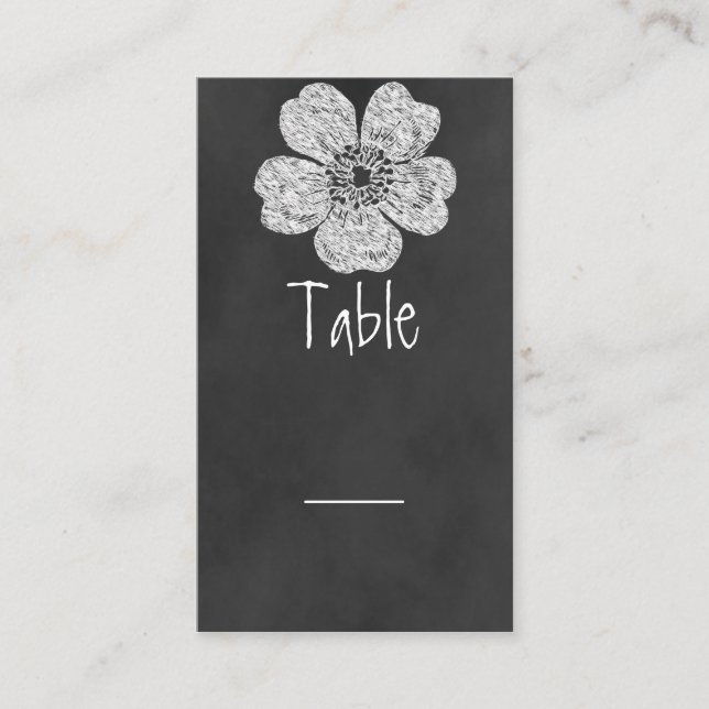 Tafelkarte mit Wilden Weißen Rosen Platzkarte (Vorderseite)
